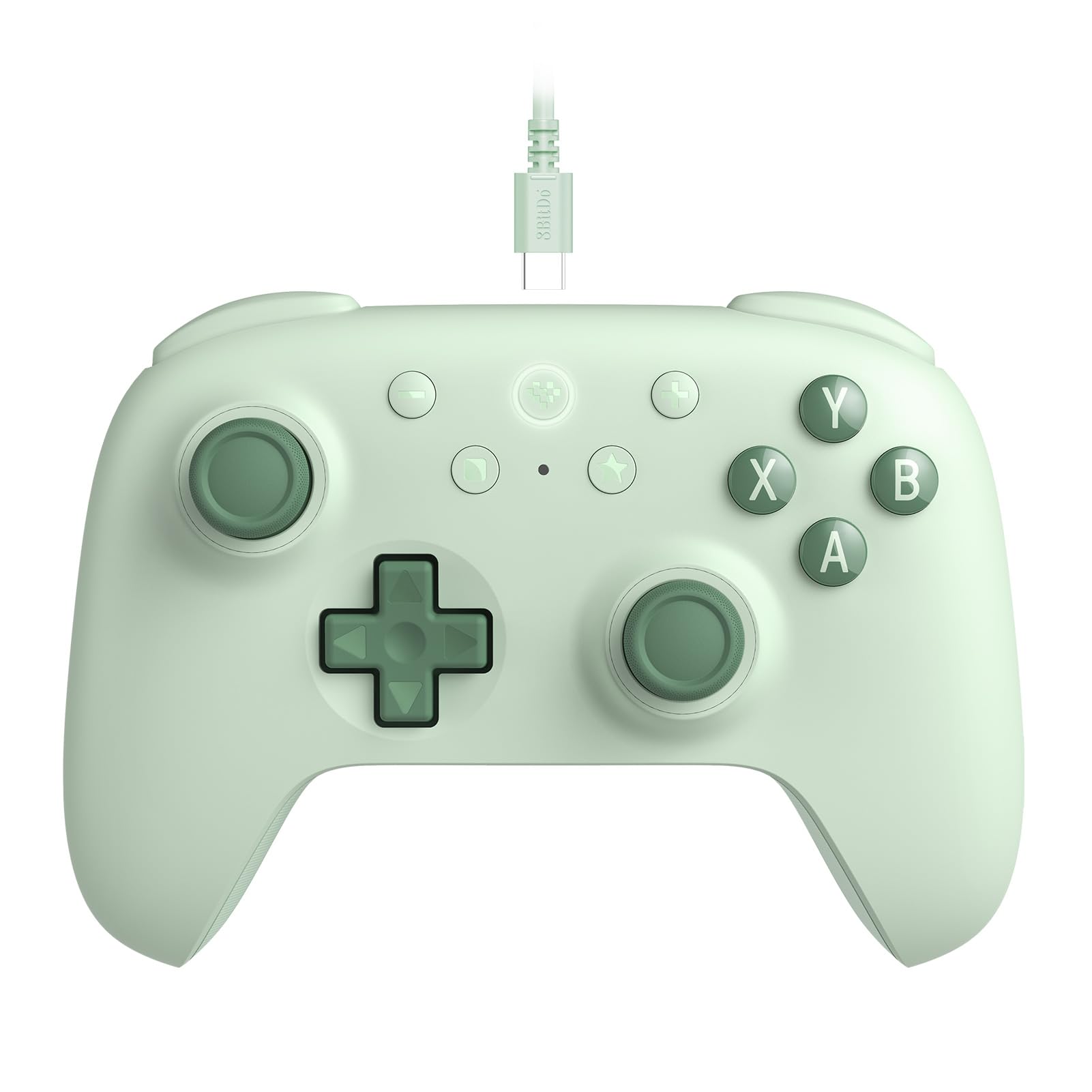 8bitdo Ultimate 2C Wired Controller for Windows PC and Android, with 1000Hz Polling Rate, Hall Effect Joysticks and Hall Triggers, and Remappable L4/R4 Bumpers (Green