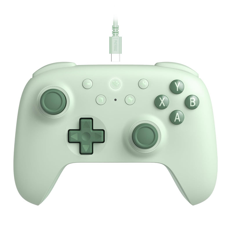 8bitdo Ultimate 2C Wired Controller for Windows PC and Android, with 1000Hz Polling Rate, Hall Effect Joysticks and Hall Triggers, and Remappable L4/R4 Bumpers (Green