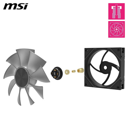 MSI EZ120 ARGB WHITE-3W – Kit 3 ventole bianche ARGB da 120 mm, cuscinetto idrodinamico, compatibili con Mystic Light e Cooling Wizard, connettori magnetici brevettati e hub di controllo incluso