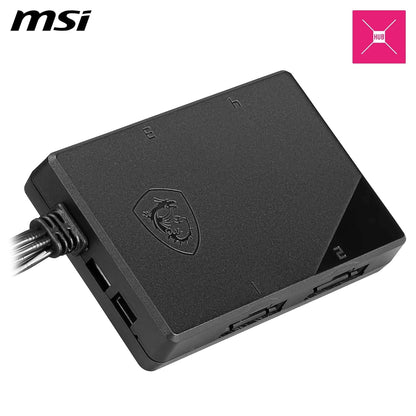 MSI EZ120 ARGB WHITE-3W – Kit 3 ventole bianche ARGB da 120 mm, cuscinetto idrodinamico, compatibili con Mystic Light e Cooling Wizard, connettori magnetici brevettati e hub di controllo incluso