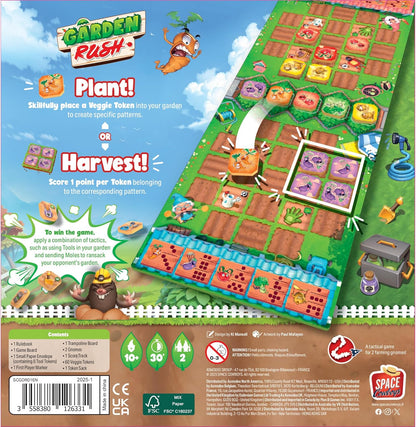SPACE Cowboys | Garden Rush | Board Game | Ages 10+ | 2 Players | 30 Minutes Playing Time