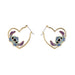 Stitch Love Heart Huggie Earrings