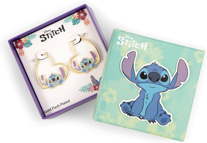 Stitch Love Heart Huggie Earrings