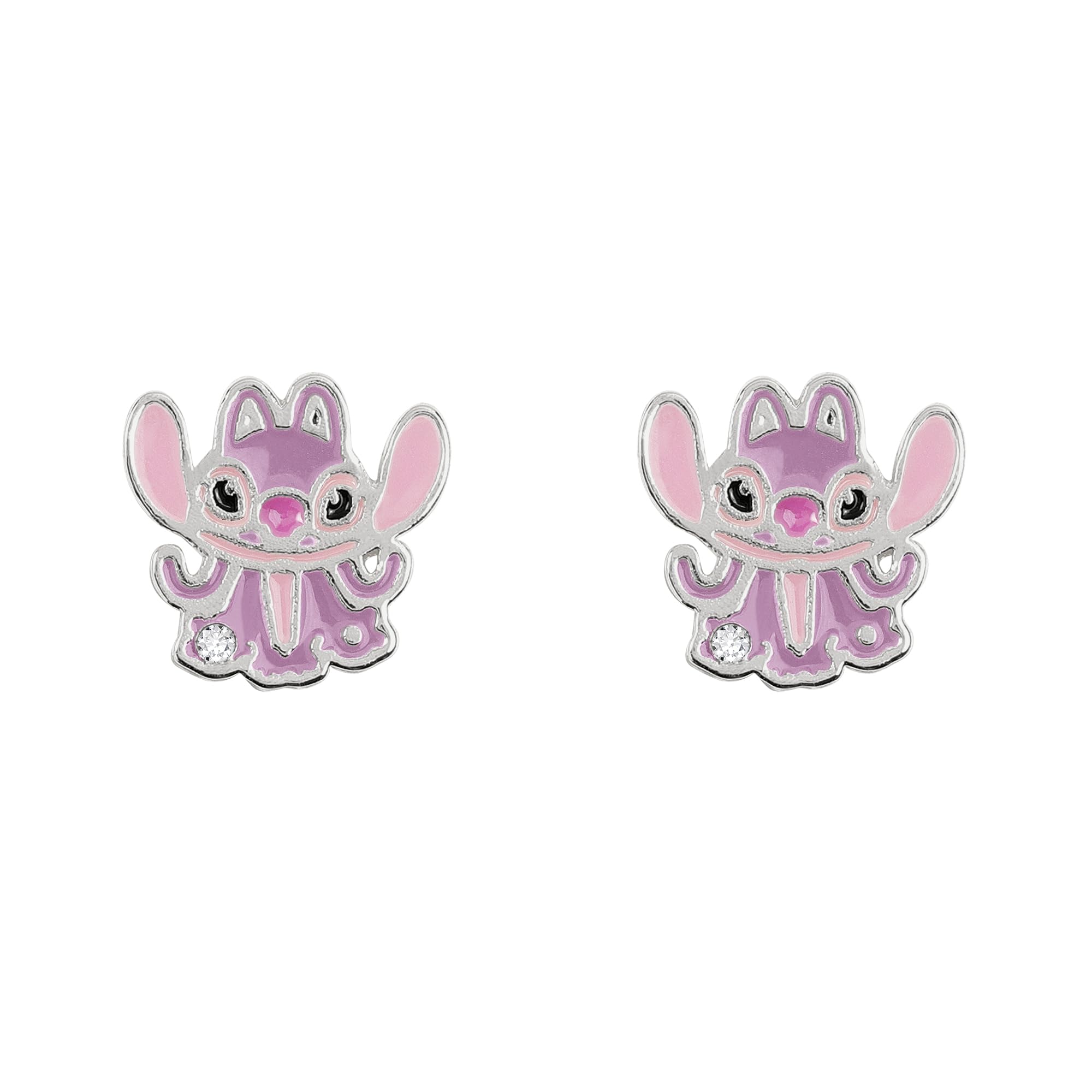 Lilo & Stitch Angel Mujer Pendiente Plateado