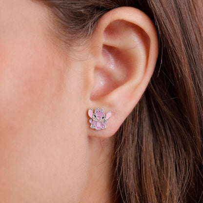 Lilo & Stitch Angel Mujer Pendiente Plateado