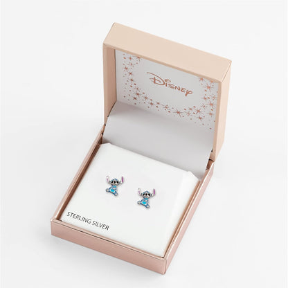 Disney Lilo & Stitch Sterling Silver Blue Enamel Stitch Stud Earrings E906250RRHL.PH
