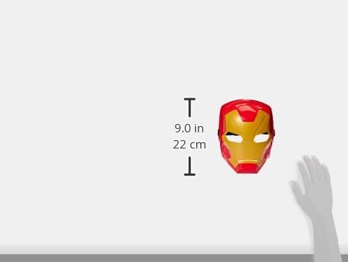Marvel Avengers Iron Man Roleplay Mask, Super Hero Toys and Collectibles for Kids Ages 5+, Red Yellow