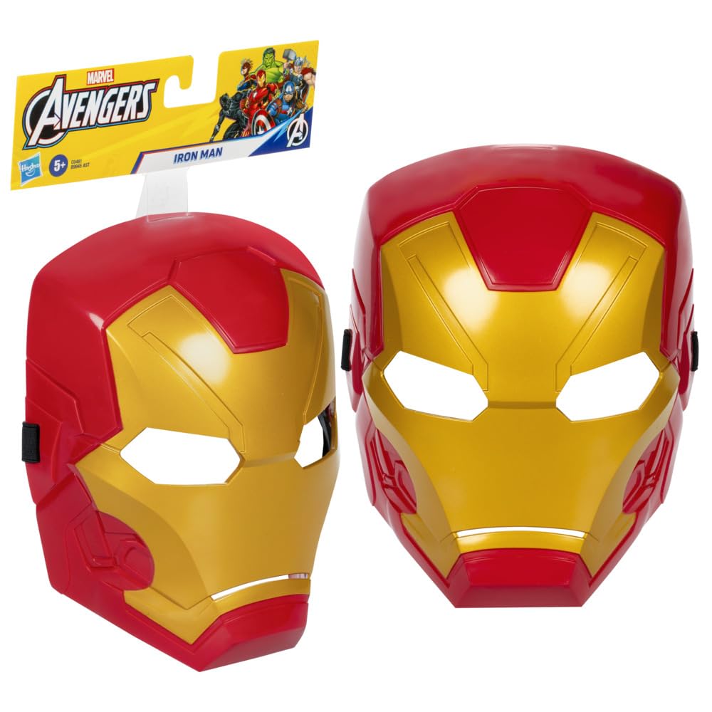 Marvel Avengers Iron Man Roleplay Mask, Super Hero Toys and Collectibles for Kids Ages 5+, Red Yellow