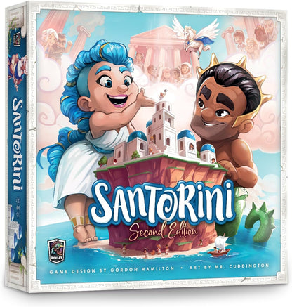 Santorini: Second Edition - an Elegant, Accessible Strategy Game Based in Greek Mythology | Ages 8+ | Plays in 20 Minutes