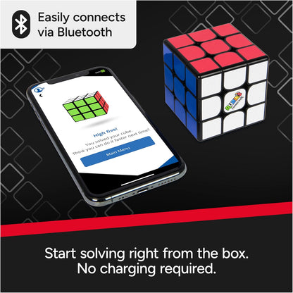 Rubik’s Cube ConnectedX, Bluetooth enabled 3x3 classic cube, problem-solving challenging brain teaser fidget toy, adults & kids aged 8+