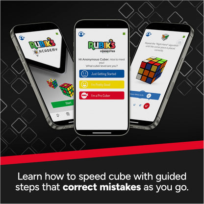 Rubik’s Cube ConnectedX, Bluetooth enabled 3x3 classic cube, problem-solving challenging brain teaser fidget toy, adults & kids aged 8+