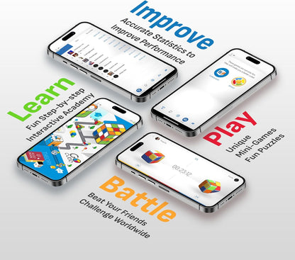 GoCube 2x2 - El Cubo 2x2 Conectado Que te Permite Aprender cómo Resolver el Cubo. Puzzle de Stem Activado a través de una aplicación Que Vale para Todas Las Edades y capacidades.Aplicación Gratuita.
