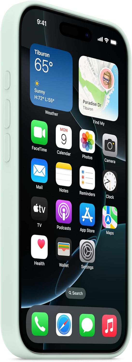 Iphone 16 Pro Silicone Case With Magsafe - Aquamarine