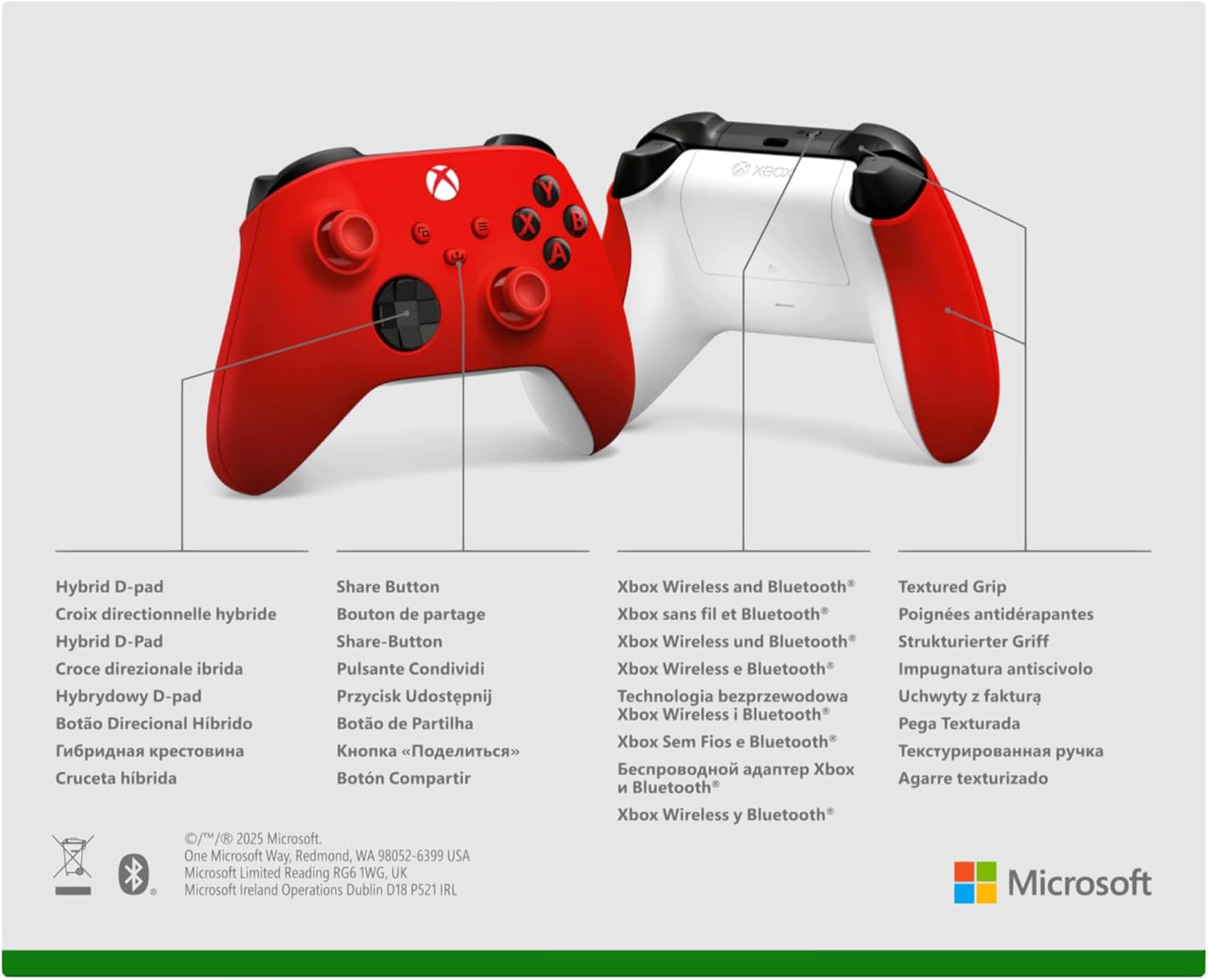Xbox Controller Wireless - Pulse Red - per Series X|S, Windows 10/11, Android, iOS