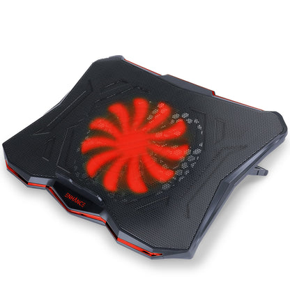 ENHANCE Cryogen 5 Gaming Laptop Cooling Stand - Laptop Cooler with 7 Adjustable Height Settings & Dual USB Port for 17 inch Laptops - 1 Ultra Quiet High Performance LED Laptop Fan 800 RPM