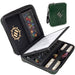 ENHANCE Collector's Edition RPG Organizer Case - DnD Binder with Built-in Character Sheet Holder and Erasable Scribe Panel, Dice Rolling Area, Removable Pen Pouch, Miniature Foam Tray (Dragon Green