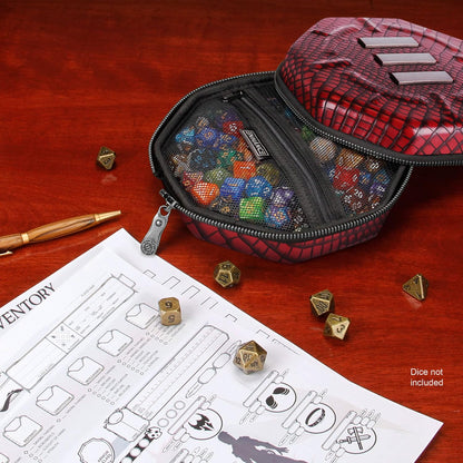 ENHANCE DnD Dice Tray and Case - Collector's Edition DnD Dice Holder up to 150 D&D Shakers with Hard Shell Exterior and Protective Soft Interior - Rolling Tray Perfect for Game Night (Dragon Red
