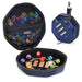 ENHANCE DnD Dice Tray and Case - Collector's Edition DnD Dice Holder for up to 150 D&D Shakers with Hard Shell Exterior and Protective Soft Interior - Rolling Tray Perfect for Game Night (Dragon Blue