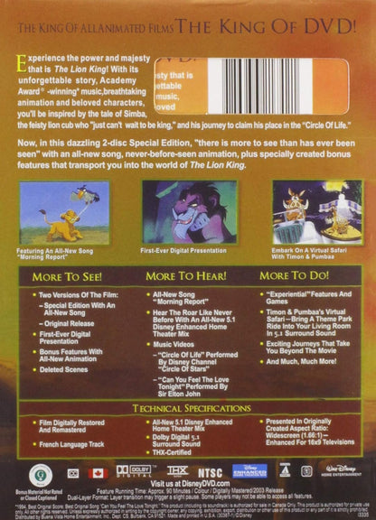 The Lion King (Two-Disc Platinum Edition) (French Version Included