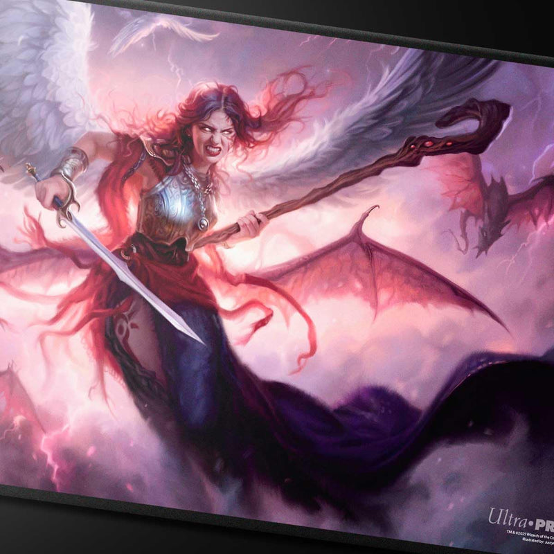 Fan-Voted Kaalia Black Stitched Playmat for Magic: The Gathering - Commander Series #5 Three Color Wedge by Ultra PRO International