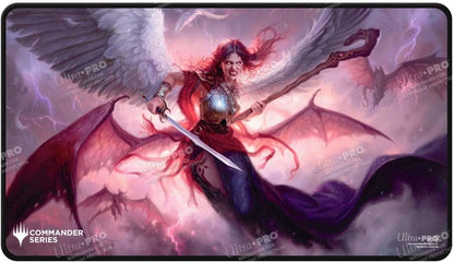 Fan-Voted Kaalia Black Stitched Playmat for Magic: The Gathering - Commander Series #5 Three Color Wedge by Ultra PRO International