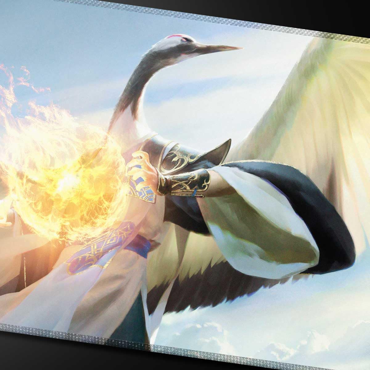 Ultra PRO - Commander Series # 5 - Tre colori cunei - Kykar cucito Playmat per Magic: The Gathering | Utilizzare come tappetino per mouse, tappetino da scrivania, protegge le carte MTG durante il