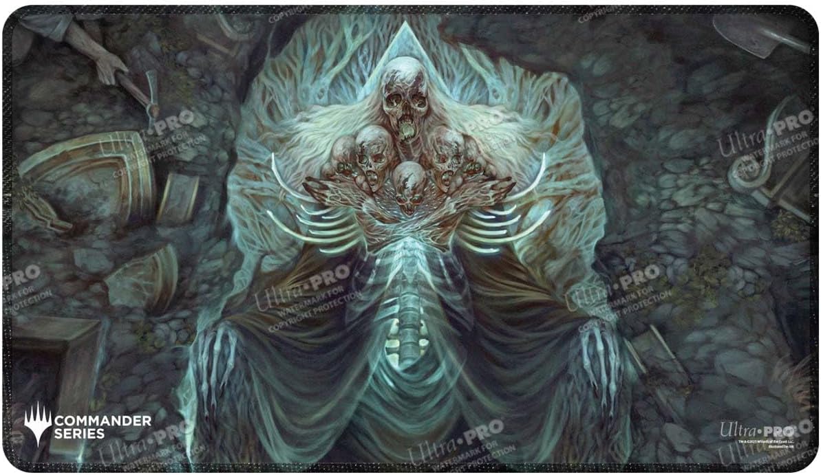 Ultra PRO - Commander Series #5 - Three Color Wedge - Myrkul Stitched Playmat for Magic: The Gathering | Use as Mousepad, Desk Mat, Protects MTG Cards During Gameplay Best TCG Tournament Essential