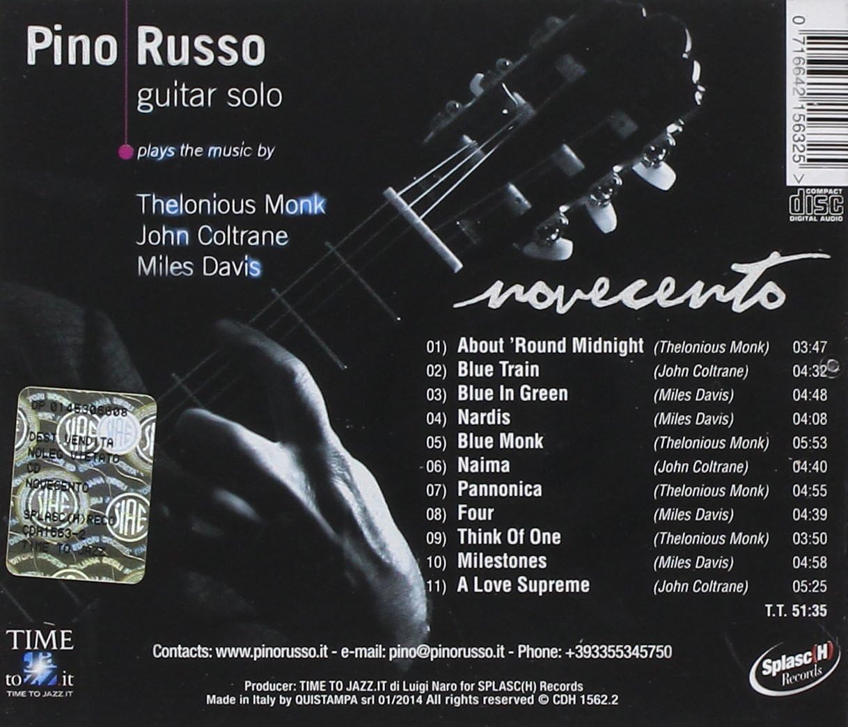 Novecento (Guitar Solo)