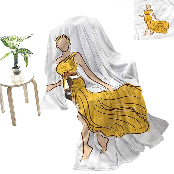 Toga Party Plush Blanket Model Sketch Roman Dress Warm Sofa Blanket 70"x50"