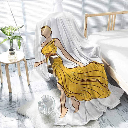Toga Party Plush Blanket Model Sketch Roman Dress Warm Sofa Blanket 70"x50"