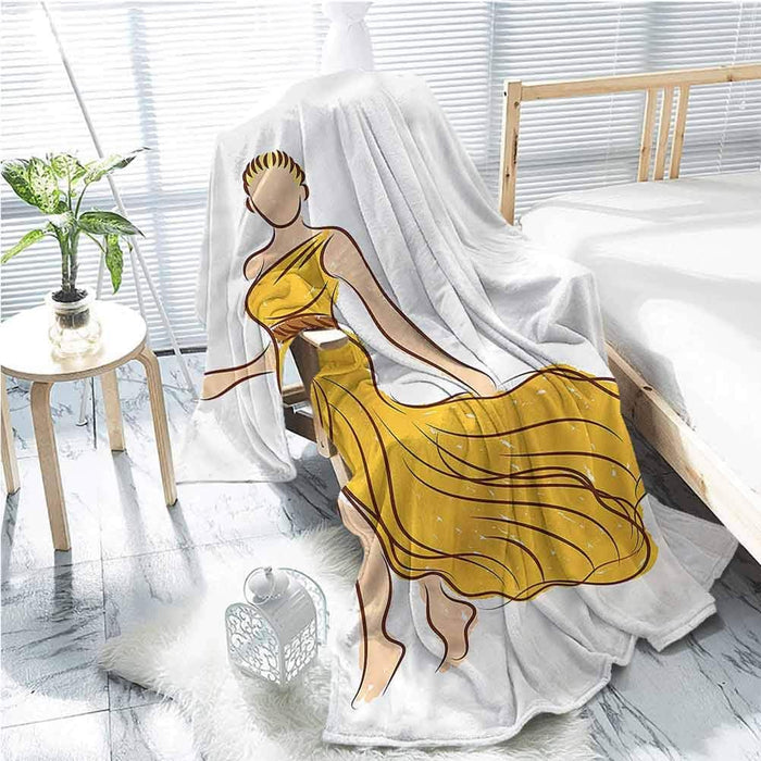 Toga Party Plush Blanket Model Sketch Roman Dress Warm Sofa Blanket 70"x50"