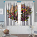 Chaneyhouse Hedgehog Waterproof Window Curtain Vibrant Color Floral Arrangement with Wildflowers and Leaves Cute Hedgehog Design Blackout Draperies for Bedroom 72" W x 45" L Multicolor