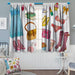 Chaneyhouse Heels and Dresses Room Darkening Curtains Fashionable Girlish Items Cartoon Style Cosmetics Boots Cupcakes Lipstick Decor Curtains by 72" W x 45" L Multicolor