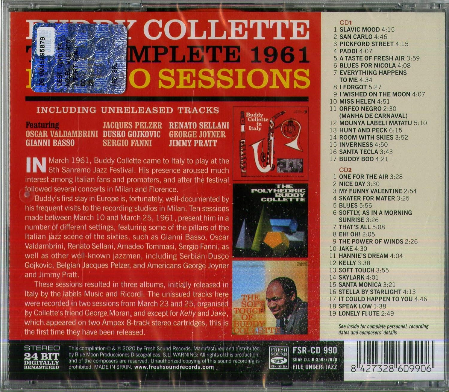 The Complete 1961 Milano Sessions Unreleased Tracks