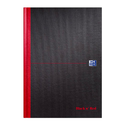 Oxford Black n' Red, A4 Notebook Hardcover, Casebound, Lined, 384 Page, 1 Notebook, Black/Red