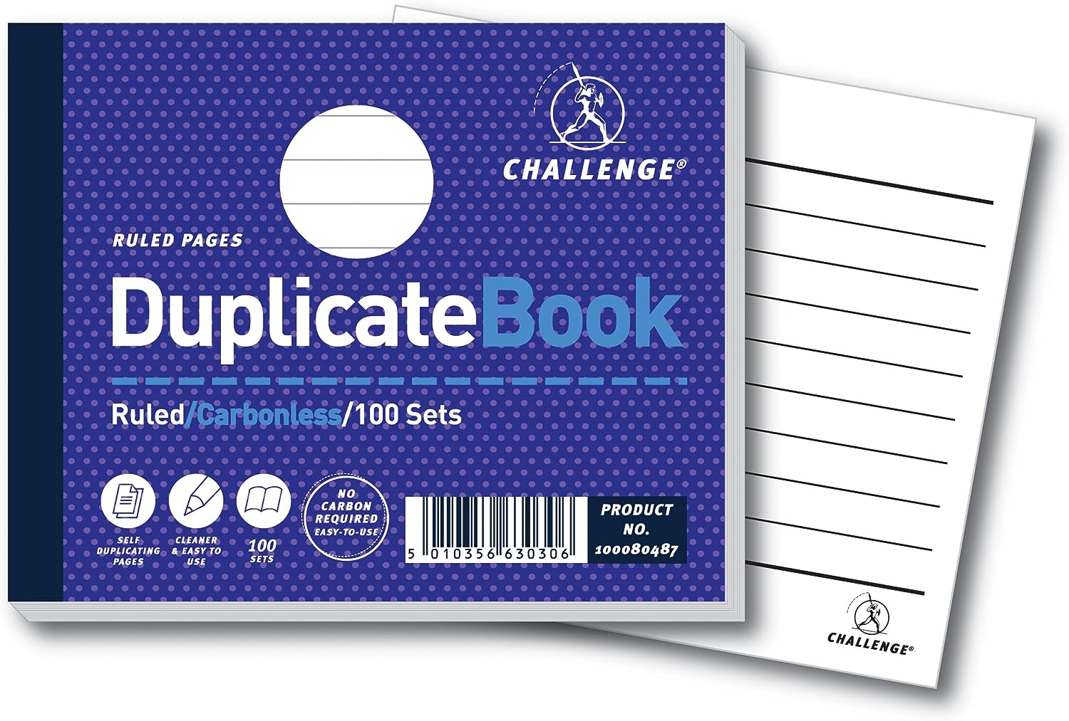 Challenge 105 x 130 mm Duplicate Book, Carbonless, 100 Pages