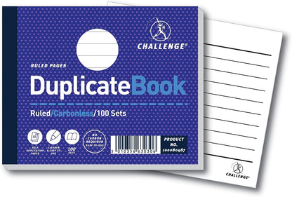 Challenge 105 x 130 mm Duplicate Book, Carbonless, 100 Pages
