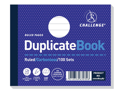 Challenge 105 x 130 mm Duplicate Book, Carbonless, 100 Pages