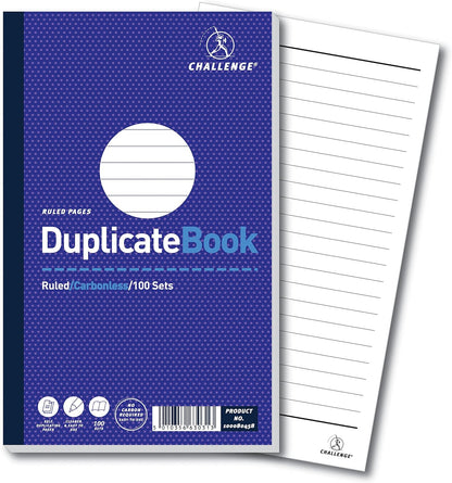 Challenge 210x130mm Ruled and Taped Duplicate Book