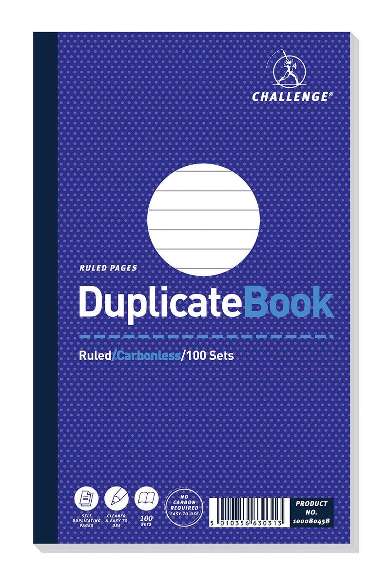 Challenge 210x130mm Ruled and Taped Duplicate Book