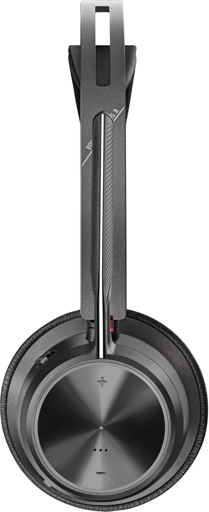 POLY Voyager Focus 2 USB-C-C Headset USB-C/A Adapter Customer Special 1- Active Noise Canceling (ANC) - Connect PC/Mac/Mobile via Bluetooth - Black