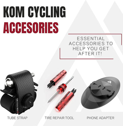 KOM Cycling Support supérieur Compatible avec Les adaptateurs GoPro Qui se transforment en Supports d'ordinateur compatibles tels Que Les Supports de vélo Garmin Edge ou Les Supports de vélo