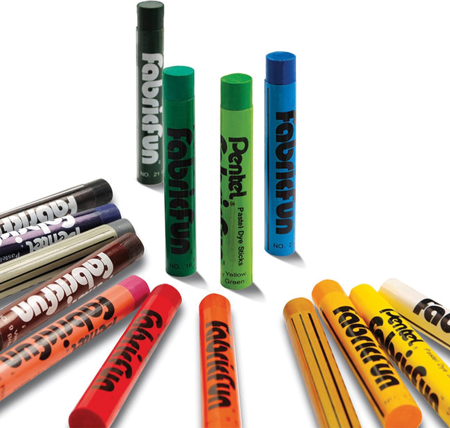 Pentel Fabric Fun Pastel Dye Stick (Pack of 7), Assorted Colors, PTS-7