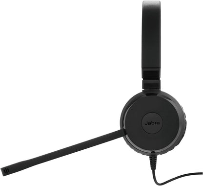 Jabra Evolve 20 SE Stereo Headset – Unified Communication Certified Headphones for VoIP Softphone with Passive Noise Cancellation – USB-C/A – Black UC