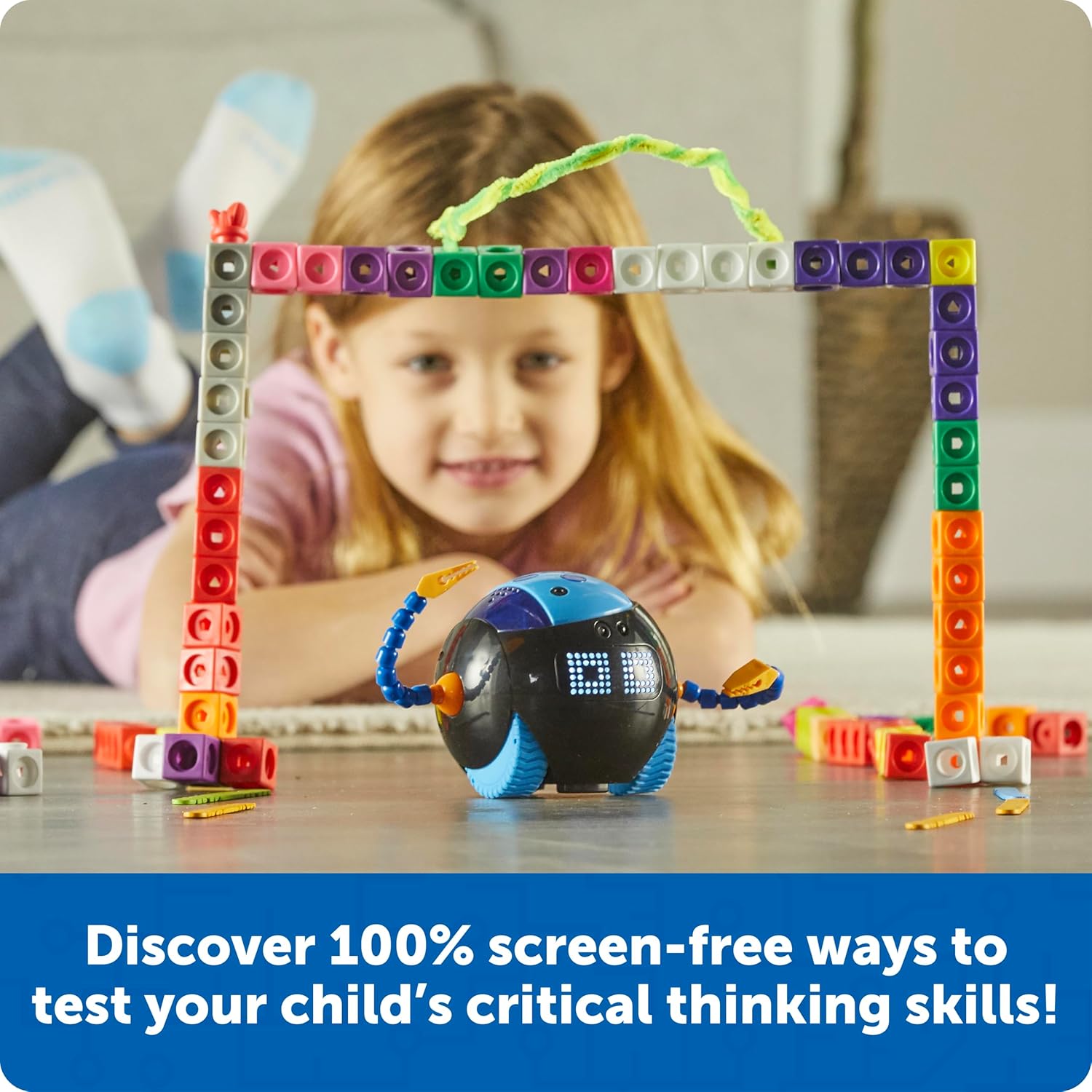 Learning Resources Cooper Robot Stem Individual LER3119, A Partir de 5 Años, Programación Sin Pantalla, Reforzable en Aula, USB Recargable