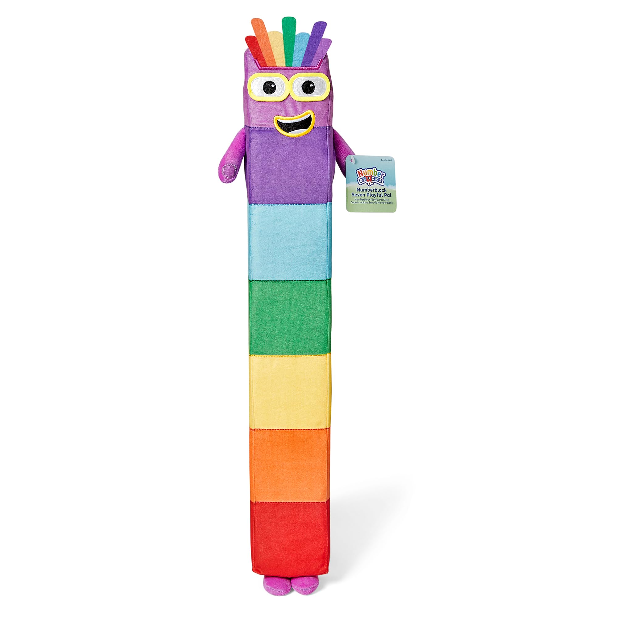 Learning Resources Numberblock Seven Playful Pal Plush, Numbers for Toddlers, Preschool Maths Learning Toys, Stuffed Animal Plushies, Counting Blocks Stuffies, Kids Birthday Gifts, Ages 18 months+