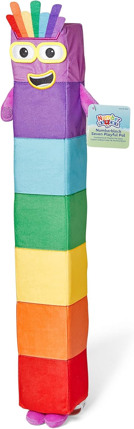 Learning Resources Numberblock Seven Playful Pal Plush, Numbers for Toddlers, Preschool Maths Learning Toys, Stuffed Animal Plushies, Counting Blocks Stuffies, Kids Birthday Gifts, Ages 18 months+