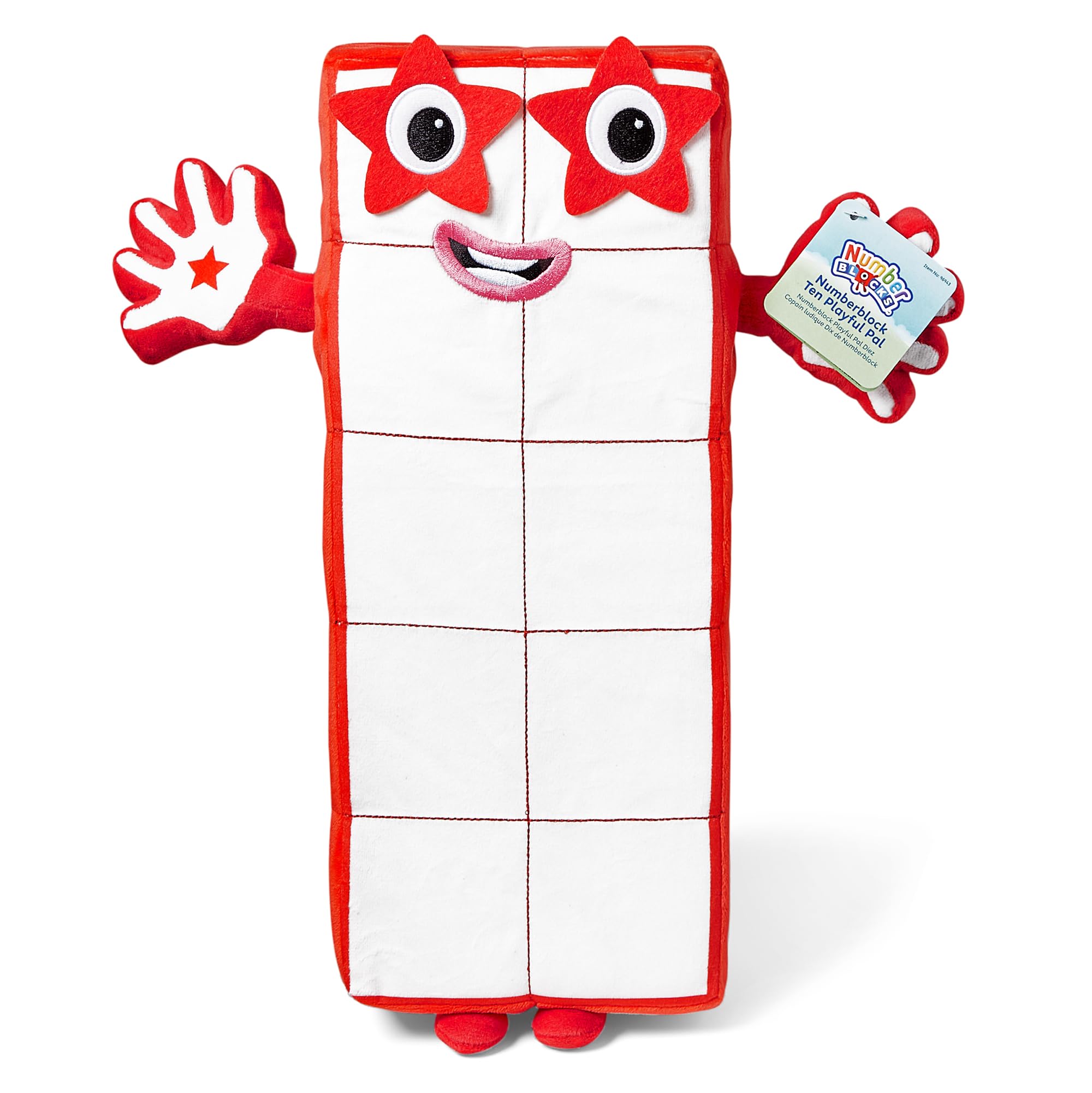 Learning Resources Numberblock Ten Playful Pal Plush, Numbers for Toddlers, Preschool Maths Learning Toys, Stuffed Animal Plushies, Counting Blocks Stuffies, Kids Birthday Gifts, Ages 18 months+
