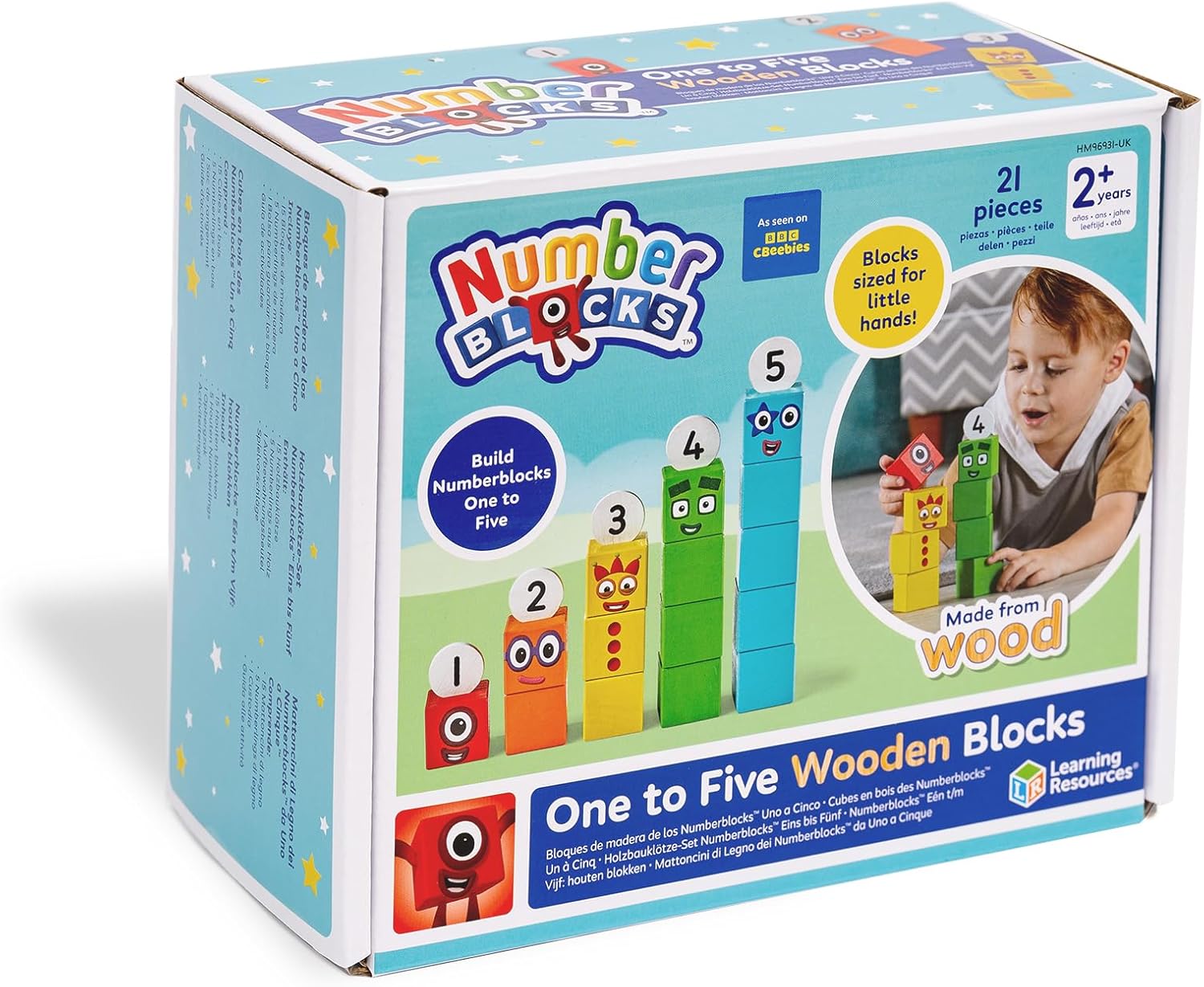 Numberblocks One to Five Wooden Blocks, Wood Stacking Toy, Colour Sorting Counting Cubes, Numbers for Toddlers, Preschool Maths Toys, Toddler Learning Activities, Kids Birthday Gift