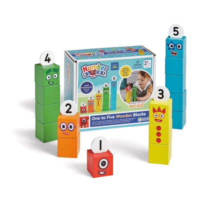 Numberblocks One to Five Wooden Blocks, Wood Stacking Toy, Colour Sorting Counting Cubes, Numbers for Toddlers, Preschool Maths Toys, Toddler Learning Activities, Kids Birthday Gift